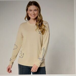 Belle by Kim Gravel Drop it Like It's Yacht Sweater. NWOT .....